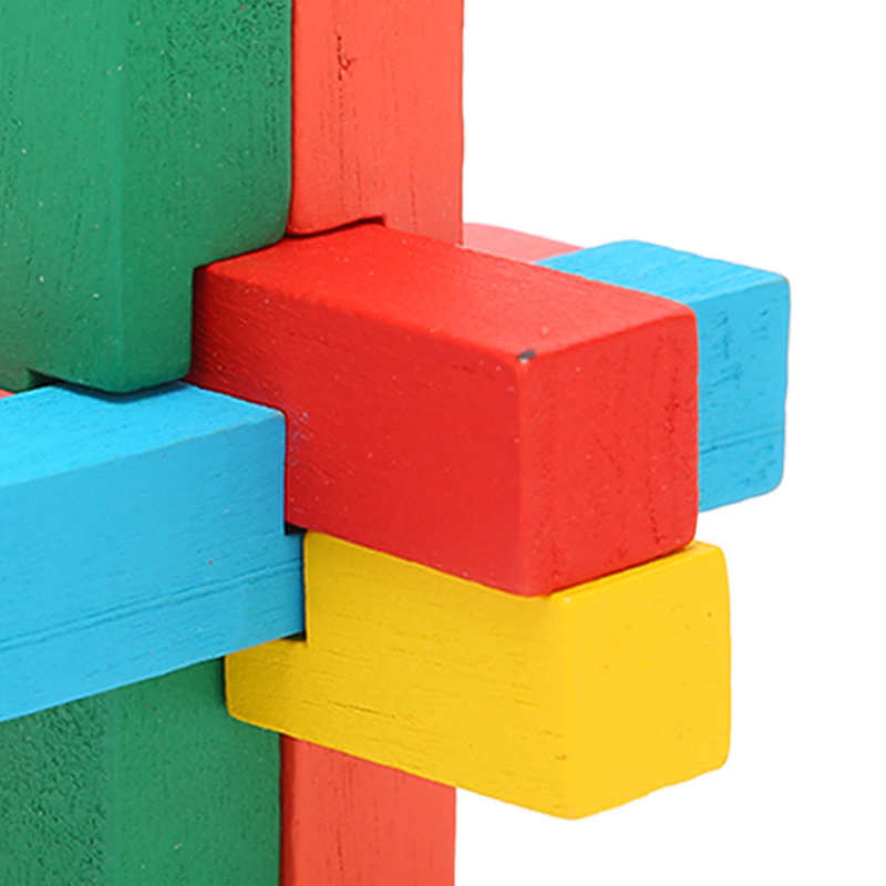 Wooden Brain Puzzle Teaser Lightweight Brain Puzzle Lock Toys Fine Workmanship Promote Brain Development 6 In 1 Educational for