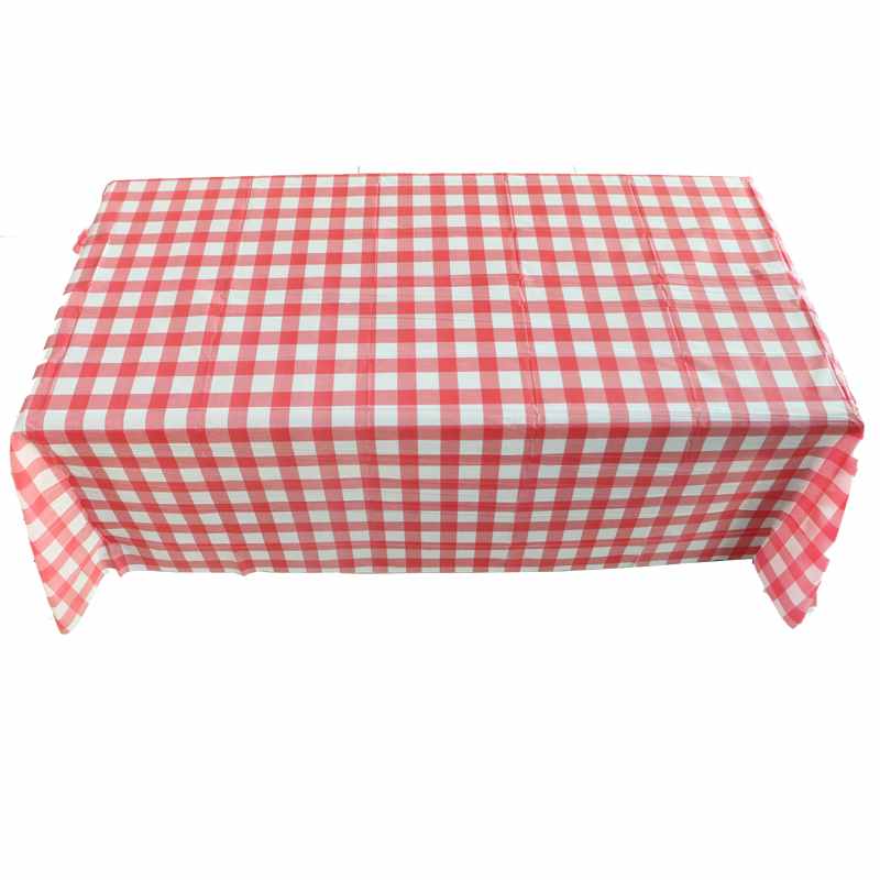 Red Plaid Disposable Plastic Table Covers Outdoor Picnic Party Table cloths Dinnerware Birthday Party Supplies: Default Title
