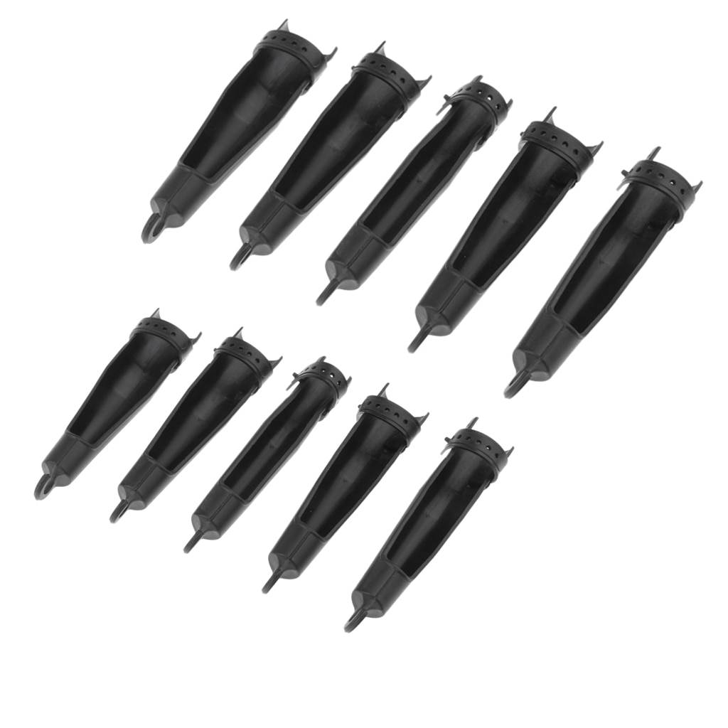 Embout de canne à pêche en plastique 10 pièce/ensemble, anneaux de guidage, couvercle de capuchon de canne de protection