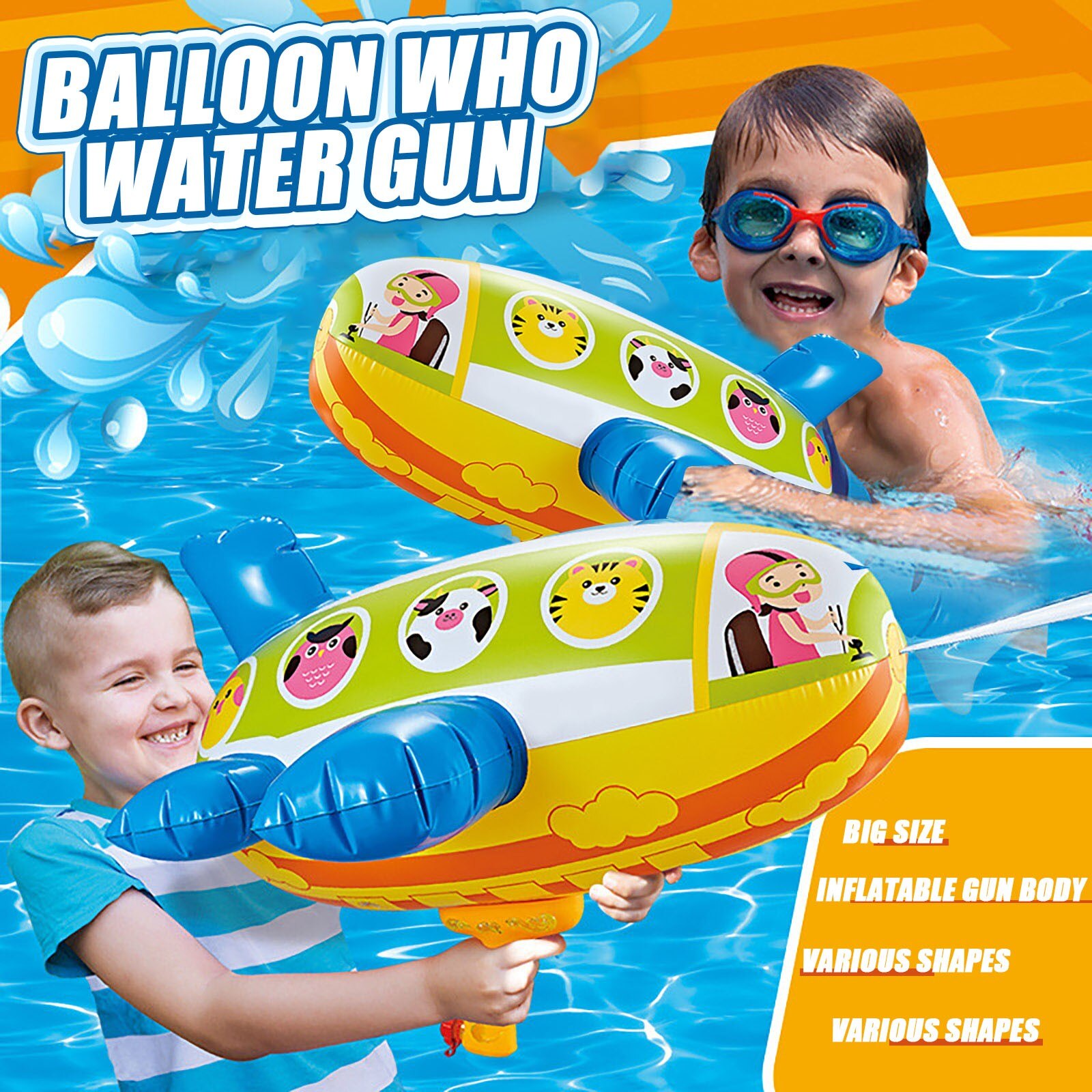 Opblaasbare Spatten Speelgoed Draagbare Zwembad Zomer Outdoor Kinderspeelgoed Creatieve Kinderen Water Strijd Speelgoed