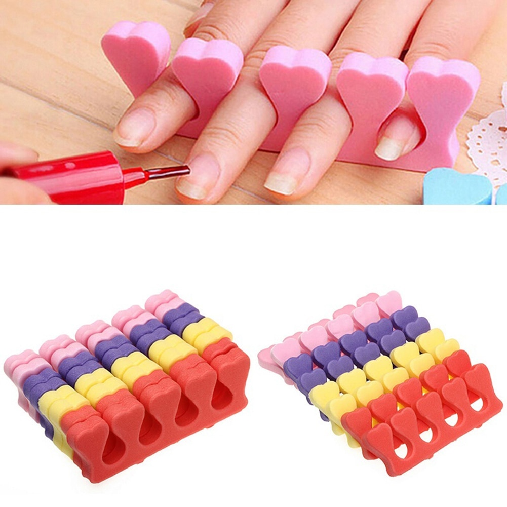 10/20 pçs esponja macia arte do prego dedo do pé separador salão de beleza casa pedicure ferramenta separadores de dedo são separadores úteis dedo do pé