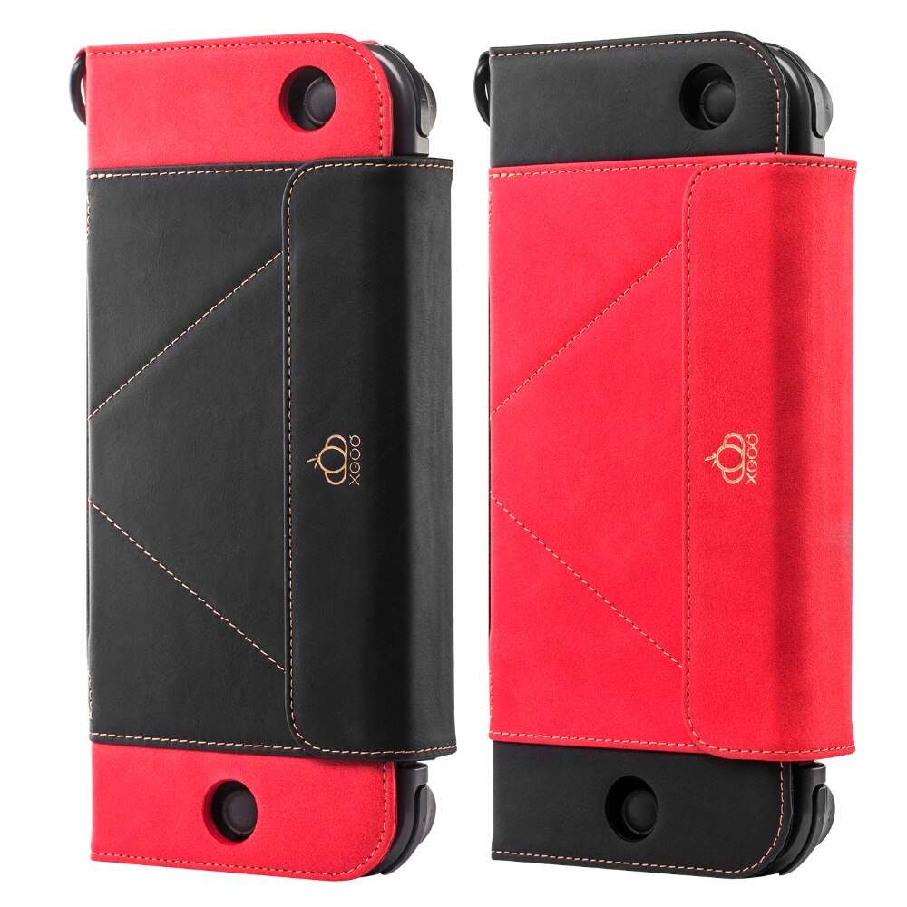 Bolsa de cartera de cuero para almacenamiento de viaje portátil, funda con soporte de transporte para consola Nintendo Switch NS y 12 soportes para tarjetas de juego
