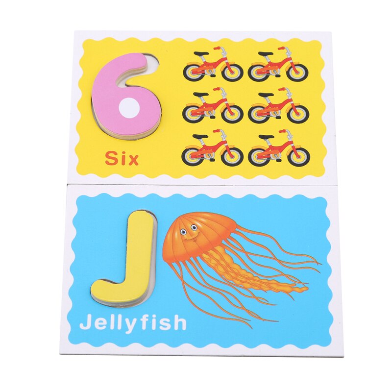 Digitale kinderletter verlichting herkenning fruit dieren bewustzijnskaart houten educatief speelgoed taal leren