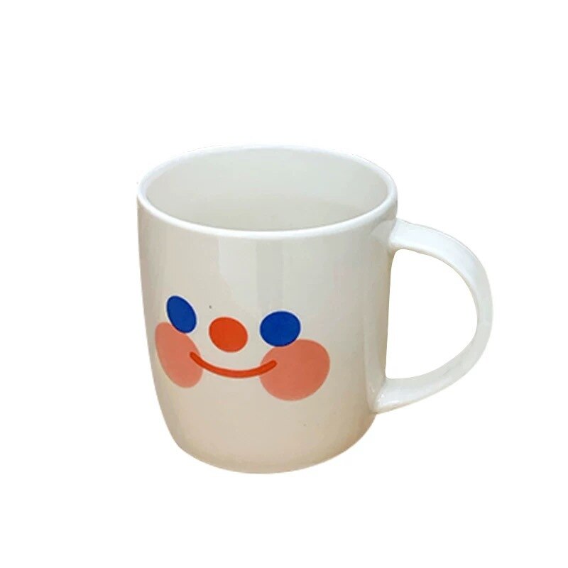 Cloud Smile Face Ceramic Mug Cartoon White Coffee Tea Milk Cups with Handle 320ML Novelty Birthday Mugs: Default Title