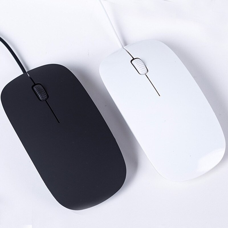 Usb Bedrade Optische Muis Voor Apple Desktop Computer Notebook Frosted Leuke Muis 1000Dpi Kantoor Gewijd