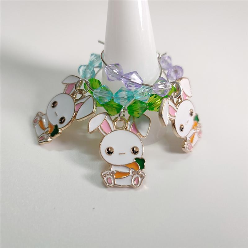 6 uds. De letreros para tazas, marcadores de vidrio de vino, accesorios de decoración para fiestas, copas de vino, anillos de etiqueta adorables