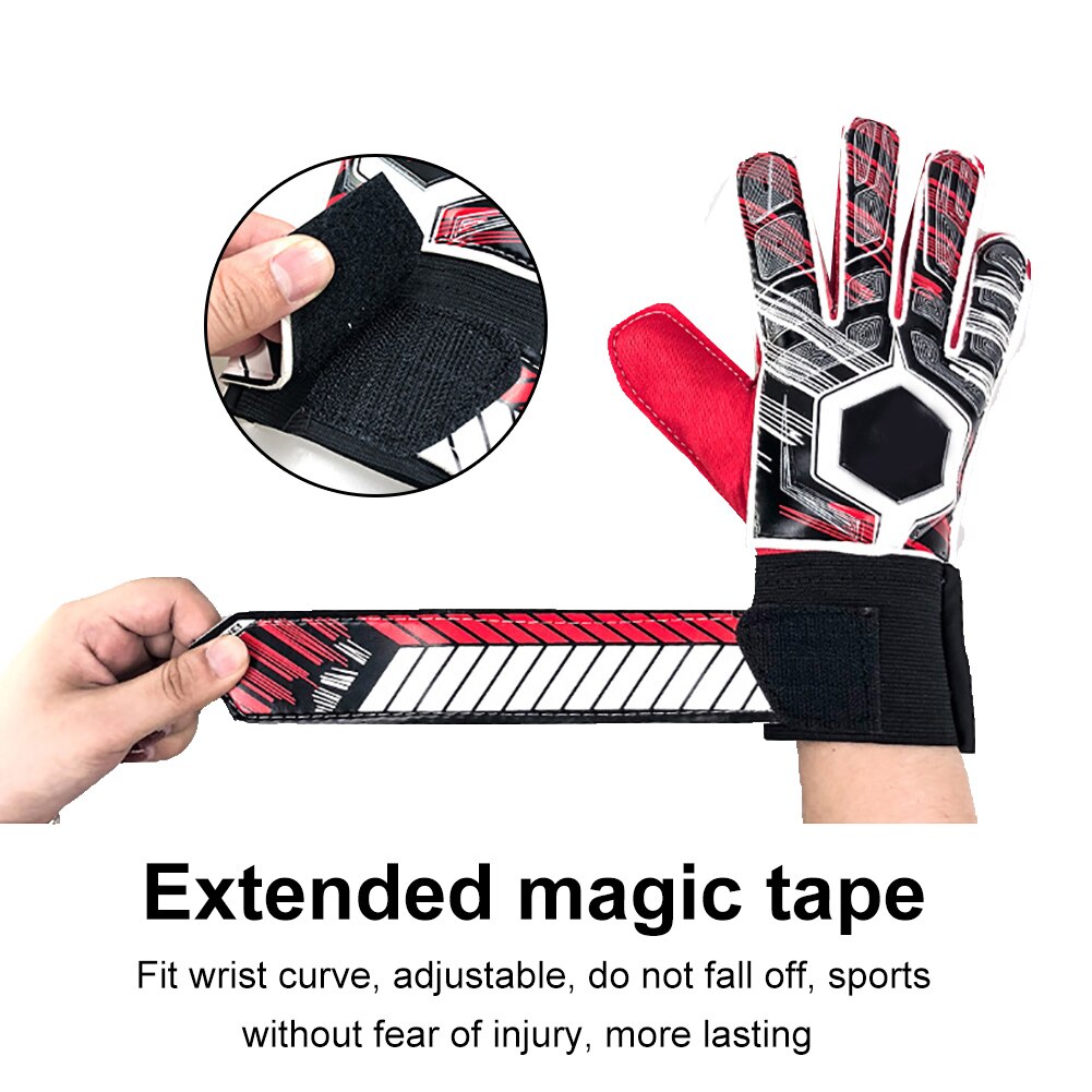 Erwachsene Kinder Fußball Fußball Torwart Goalie Volle Finger Hand Schutz Handschuhe Fußball Fußball Torwart Goalie Volle Finger Ha