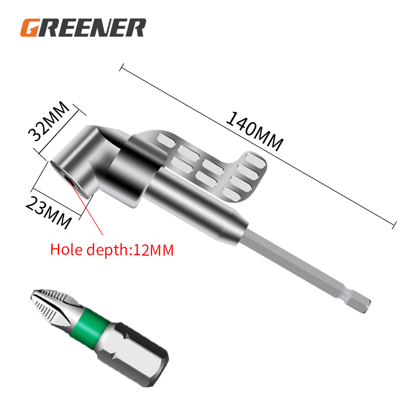 Adjustable 105/90 Degree Right Angle Driver Screwdriver