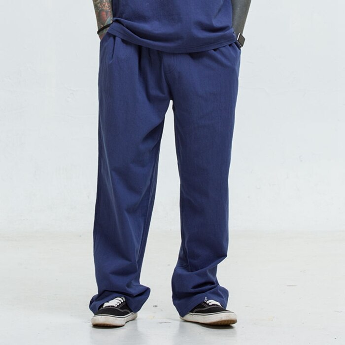 Autumn Summer Plus size pants men 5XL 6XL 7XL 8XL 9XL 200KG Cotton linen large size trousers men 5 colors