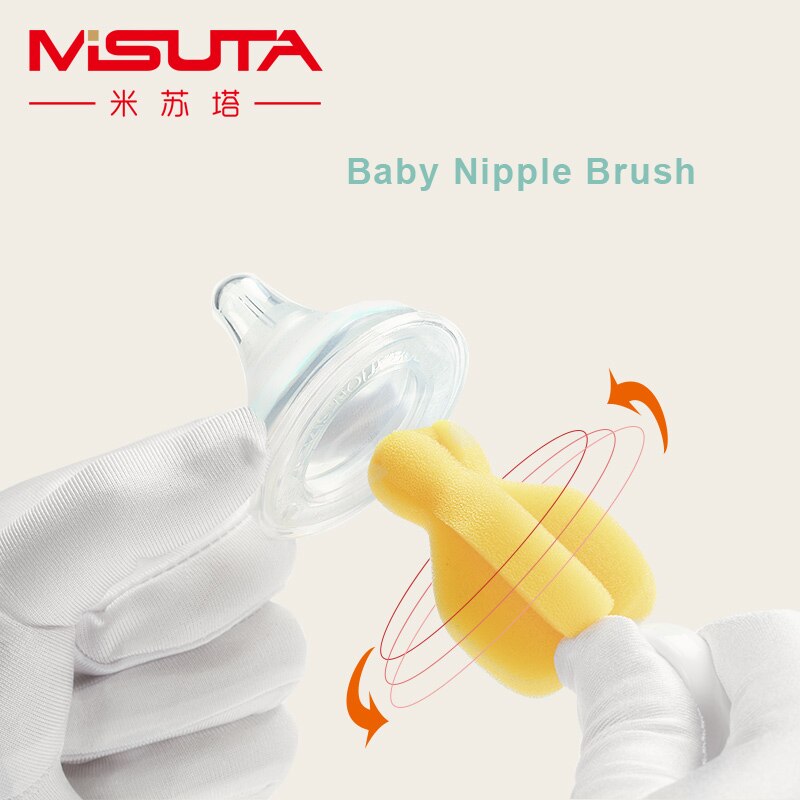 6 Stks/set Baby Fles Borstel Set 360 Graden Roterende Borstel Baby Wassen Fles Borstel Spons Borstel