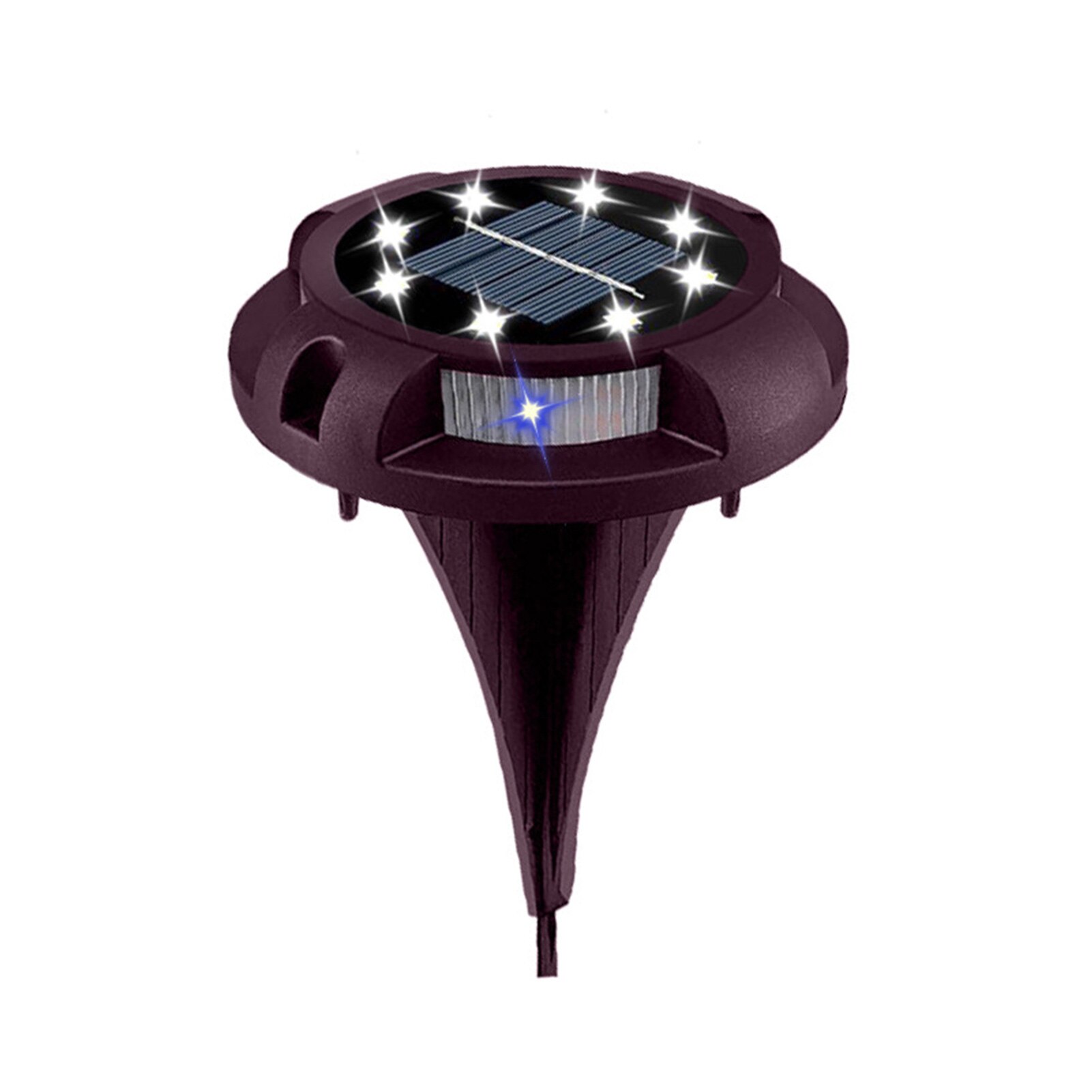 8pcs Ground Light Yard Landscape Decorative Corridor Lawn Bright 8 LED Outdoor Garden Driveway Solar Power Sidewalk Waterproof