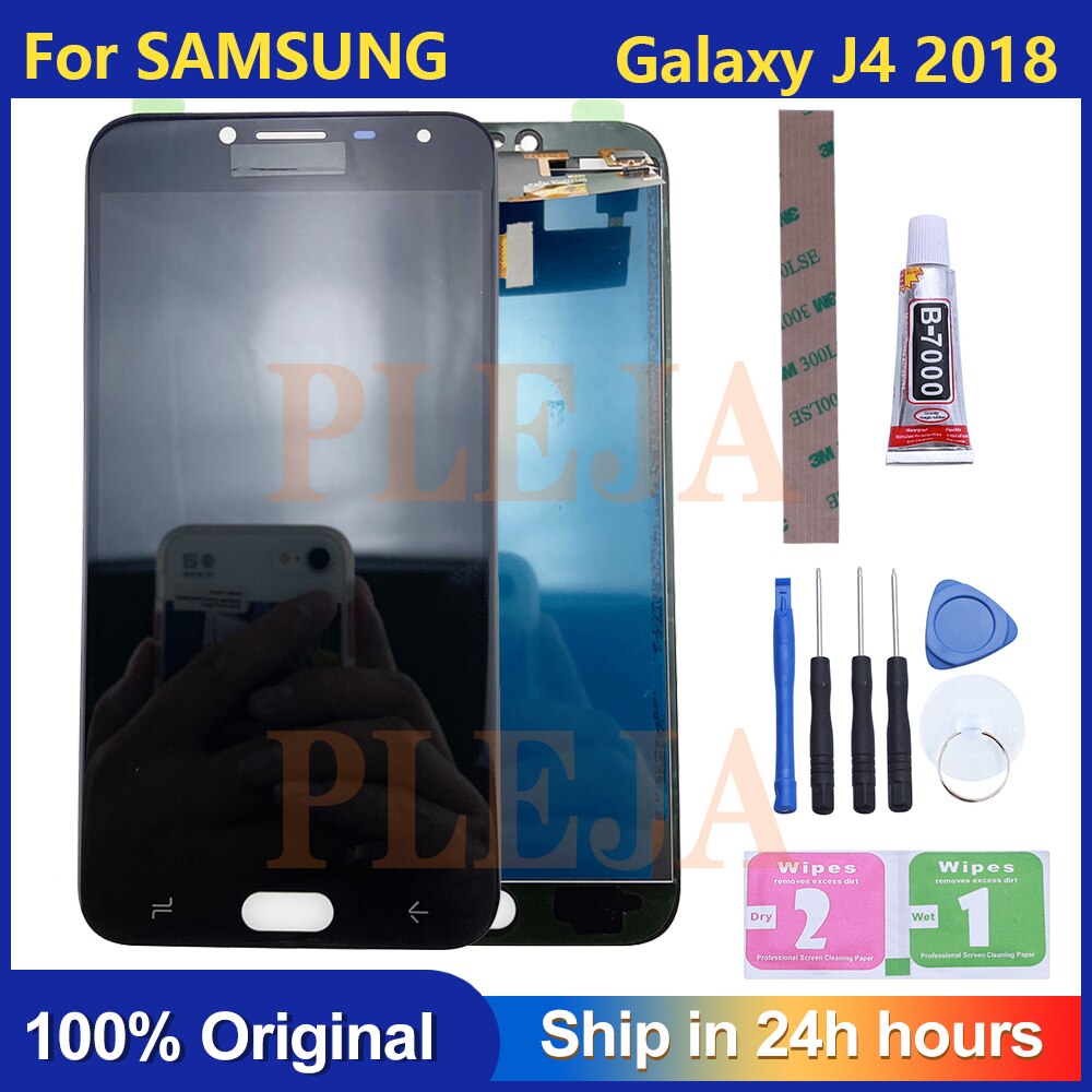 Pantalla LCD táctil para Samsung Galaxy J4 J400 J400F J400H J400G J400P J400M, montaje digitalizador que puede ajustar el brillo