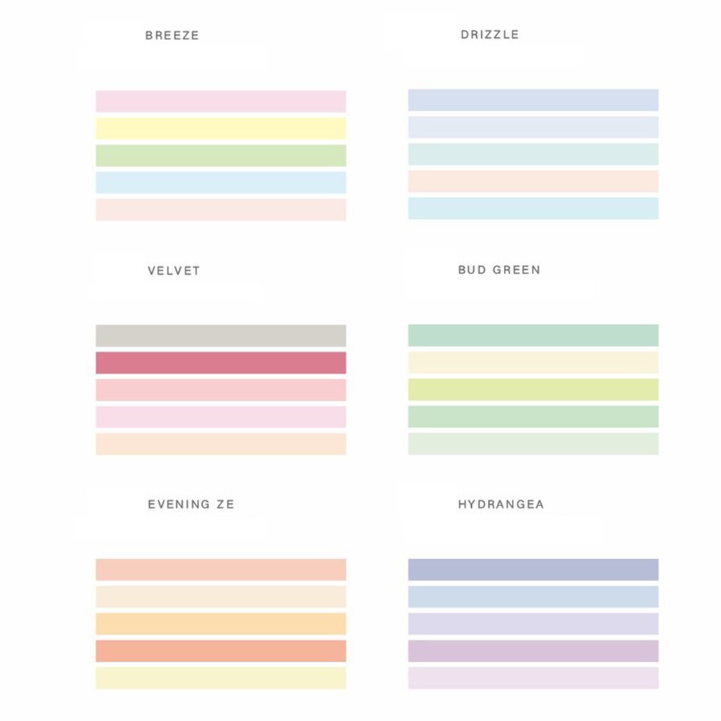 5pcs/lot Decorative Tape Diy Rainbow Sticker Masking Paper Set For Diy Crafts Planners Scrapbooks Cards