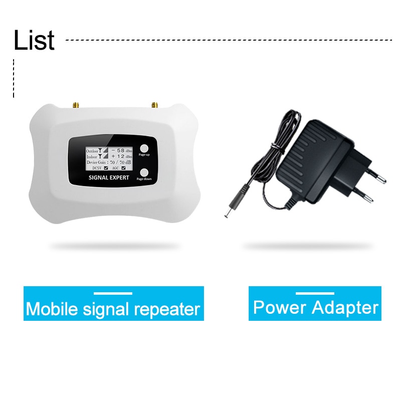 Amplificador de señal para teléfono móvil, repetidor de señal 4 800G LTE FDD Europa, banda de ganancia de 70dB, 800mhz