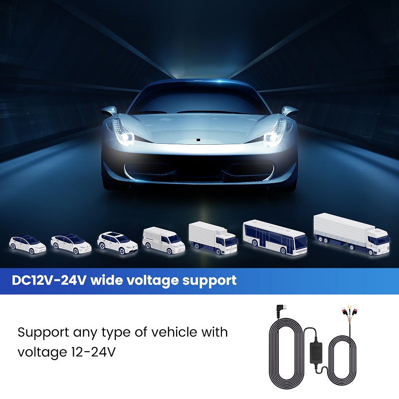Cámara de salpicadero para coche 3A, 3,5 m, DVR, 12-24v, Kit de Cable duro, línea reductora, Mini/Micro/tipo C, interfaz USB, cargador, cámara Dashcam