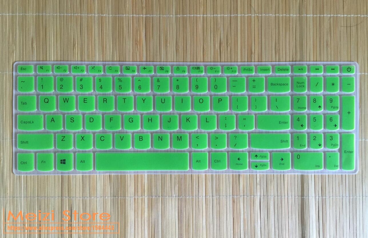 Laptop Keyboard Cover for Lenovo IdeaPad 520 720 15.6-inch - Ultra-thin Silicone Skin: Green