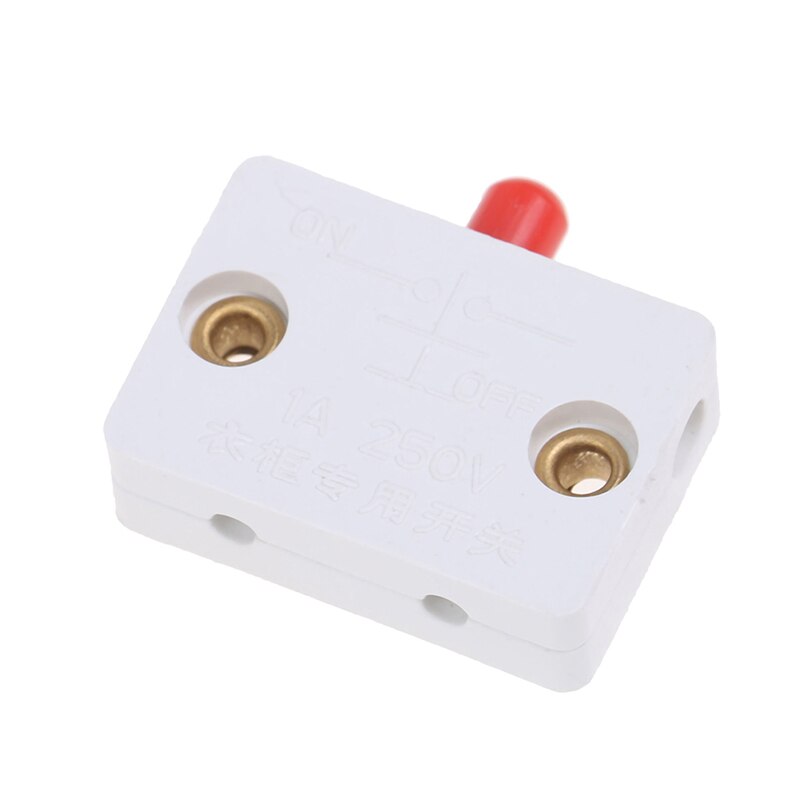 Interrupteur universel pour portes coulissantes/202A auto-réinitialisation/interrupteur normalement fermé/porte d'armoire/portes de placard/1A250V/2A250V: 1A 250V white red