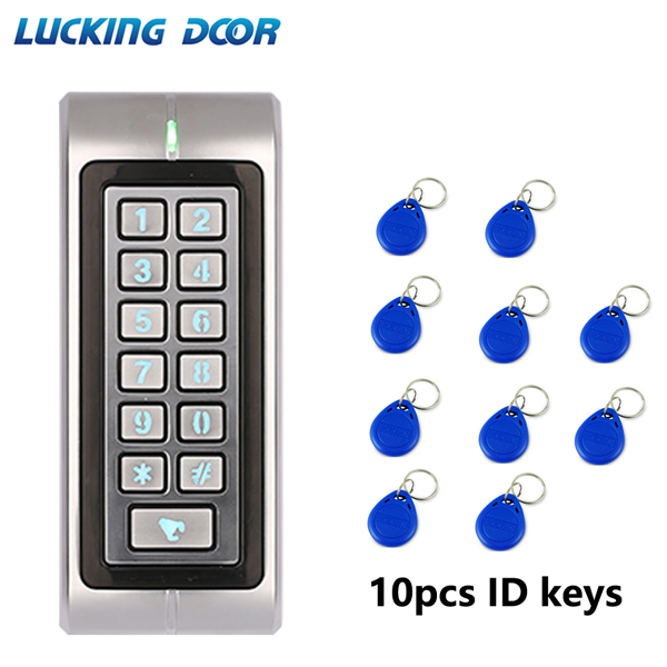 Lucking Deur ZKRT370 Metalen Rfid Waterdichte Toegangscontrole Toetsenbord 1000 Gebruikers Id/Ic Kaartlezer Deur Toegangscontrole Systeem wiegand: ID Version 10 keys