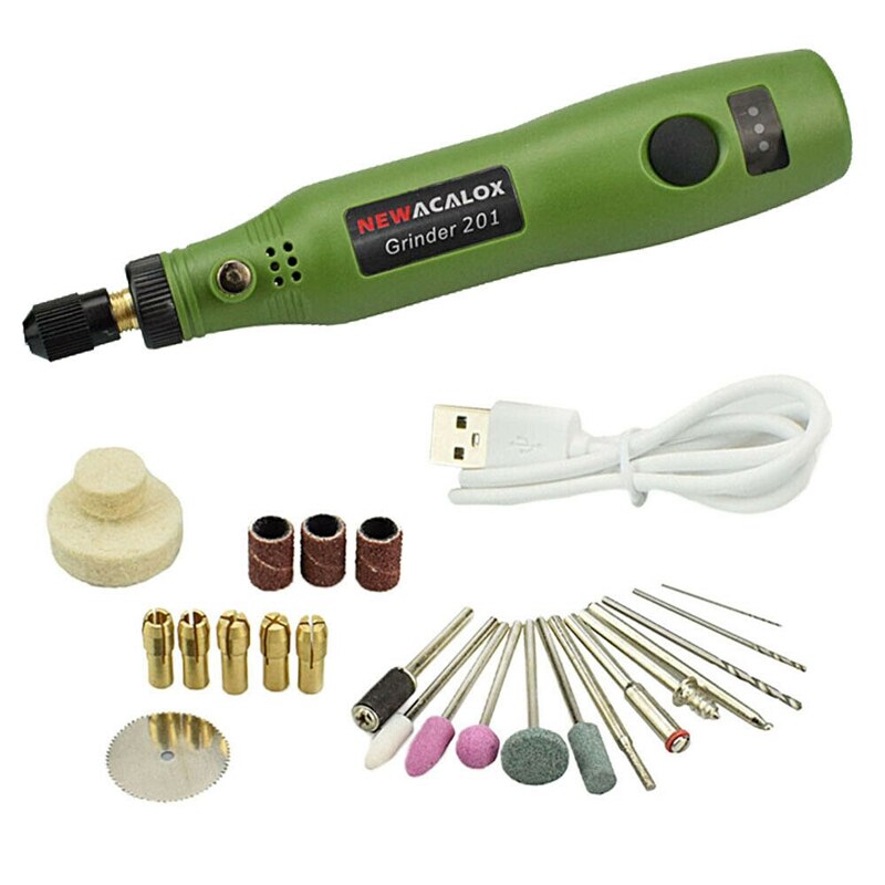 10W Hobby Craft Mini Drill Grinder Rotary Tool Set Modeling Polishing Drilling: Default Title