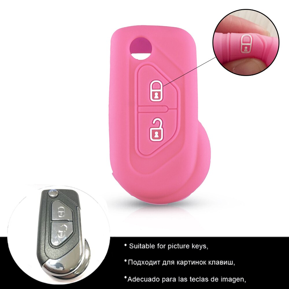 Dandkey 2 Buttons Silicone Car Remote Flip Key Fob Shell Cover Case For Citroen DS3 Skin HU83 Blade Older Protector