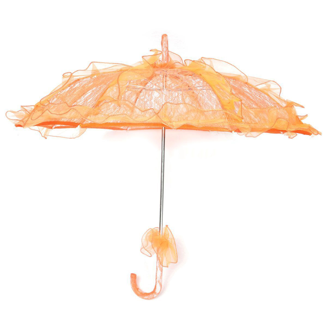 Stijlvolle Western Style Paraplu Kant Fleur Parasol Decoratie Bruiloft Bruid Paraplu: Orange 56 x 58