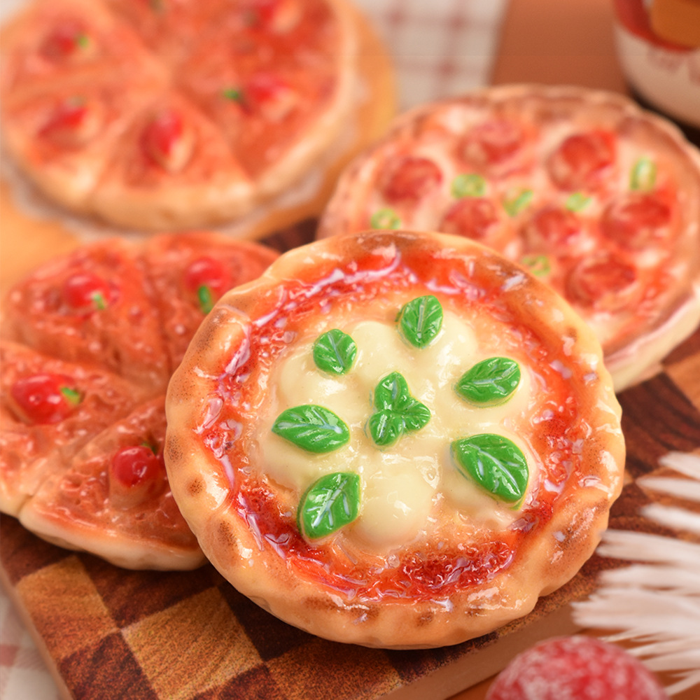 3 stks/set Poppenhuis Miniatuur Voedsel Fruit Kaas Pizza Model Voor Blyth OB11 Pop Accessoires