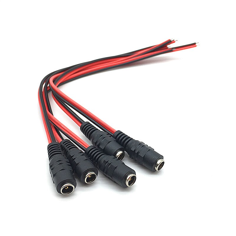 Conectores de CC de 12V, adaptador de Cable hembra macho, fuente de alimentación de 5,5x2,1mm para tira de luces LED, cámara CCTV de 26cm de longitud