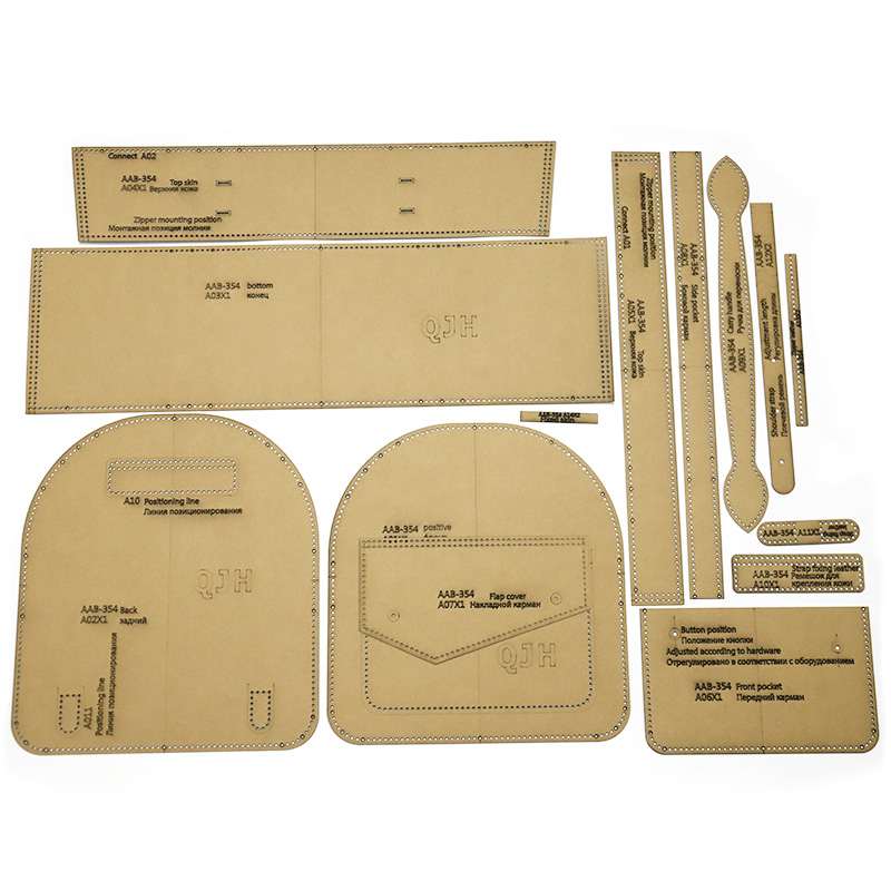 Ręcznie robione skórzane damska torba na ramię plecak na co dzień wykrój robić szycia twardy papier pakowy formy szablonu 21cm * 24cm * 10cm