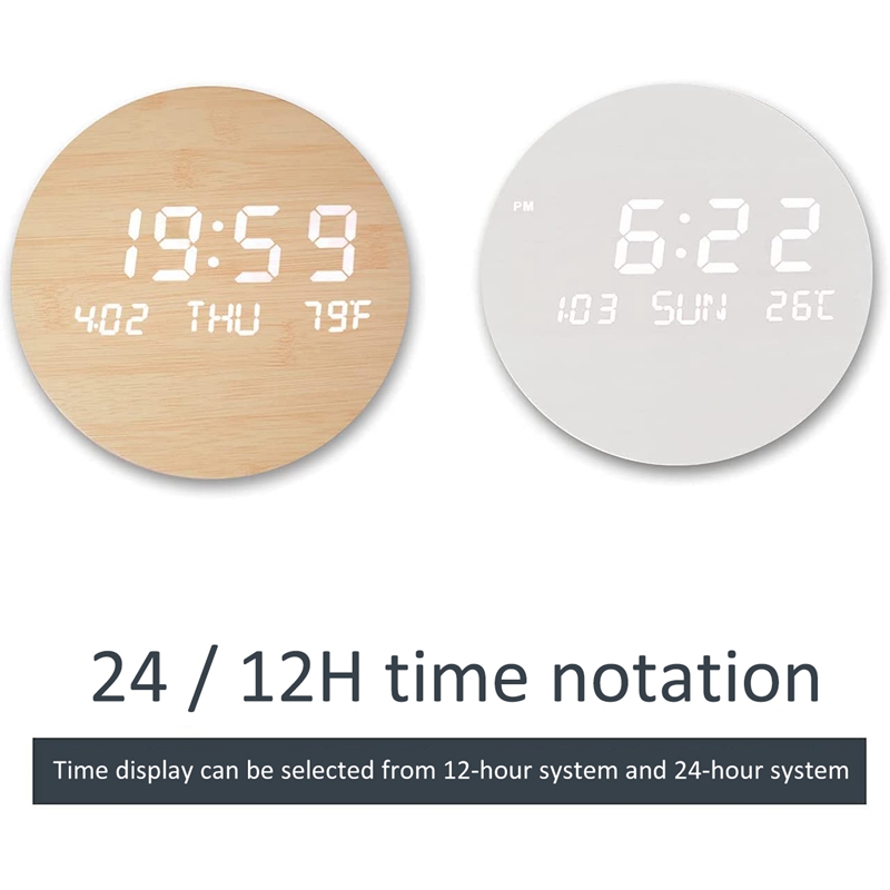 Wireless Long-Duration Clock Wall-Mounted Digital Wall Clock Night Light Clock Fashionable Clock Wall Clock