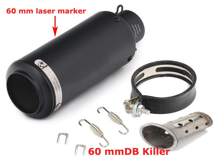 38mm bis 60mm motorrad auspuffrohr mit DB mörder Schwarz Auspuffrohr Schalldämpfer Verbinden sterben Adapter für edelstahl stahl gp-projec: 60mm S