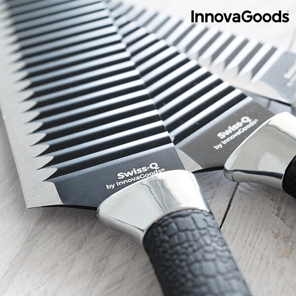 Innovagoods swiss·q namiutsu svart haj kniv set  (4 delar)
