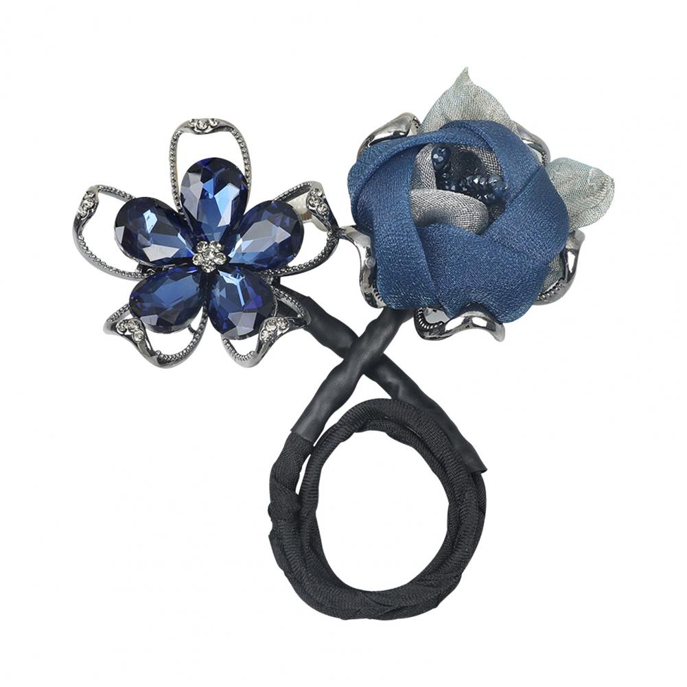 Bun Roller Women's Hair Styling Accessories Set with Flower Fishtail Bun Maker Rhinestone Feather Curler Fast for Long: Yellow
