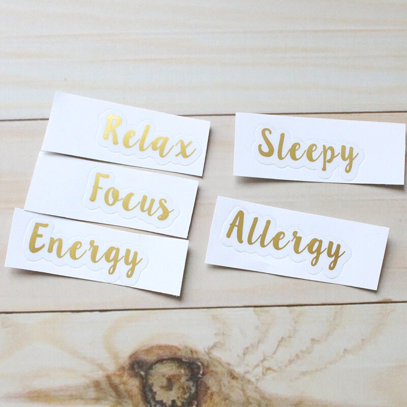 Golden Words Text Stickers Happy Planner Diary Scrapbooking Stickers Art Supplies THJ99