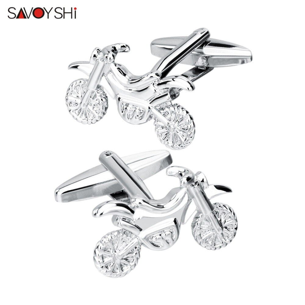 SAVOYSHI argent couleur moto boutons de manchette pour hommes chemise boutons de manchette boutons de manchette de mariage hommes bijoux