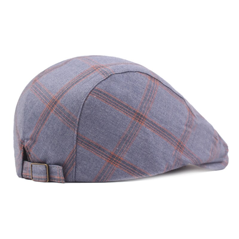 QBHAT-boina de algodón a cuadros para hombre y mujer, sombrero de hiedra para Newsboy, informal, plano, para conducir, Golf, gorra de arte juvenil, Simple