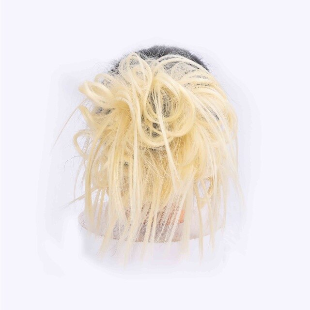 Houyan stökig brud brudtärna chignon munk hår bulle stökigt updo frisyrer hår bullar chignon munk: Q17-613