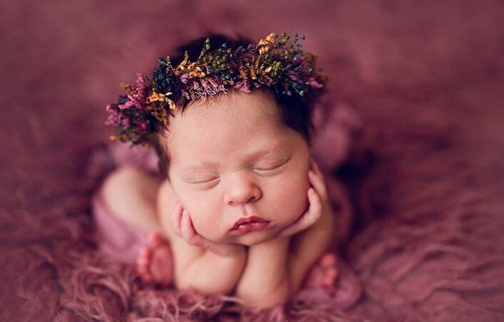 Accesorios para bebé, diadema con flores para infantil, estudio hecho a mano, accesorios de fotografía recién nacido, diadema de Navidad, diademas de boda