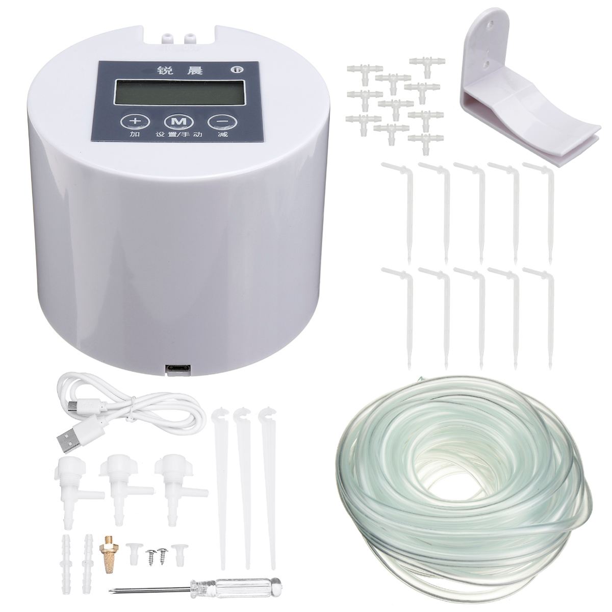 240 Second LCD Display DIY Drip Irrigation System Automatic Watering Garden Hose Micro Drip Irrigation Sprinkler Watering Kits: LCD Screen Kit