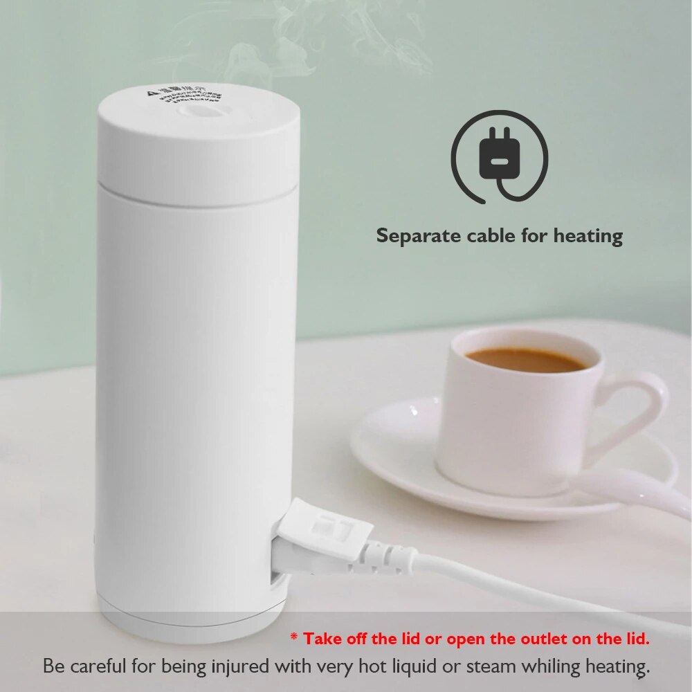 Xiaomi MIUI Tragbare Elektrische Wasserkocher Tasse 220V 400ML Tee Kaffee Reise Kochen Wasser warm Halten Clever Küchengeräte Winter 300W