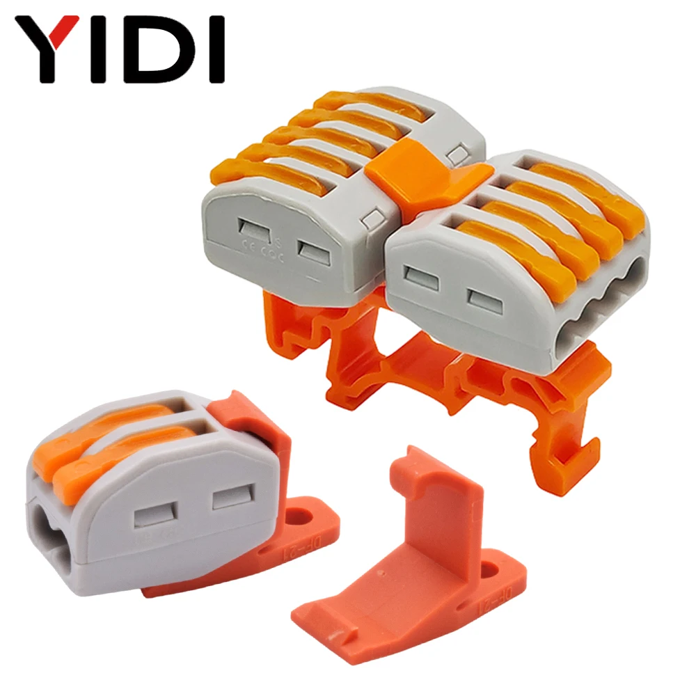 5/10pcs Fast Cable Wire Connector Compact Push In Quick Spring Splicing Multiplex Terminal Block Electrical Connection Conductor