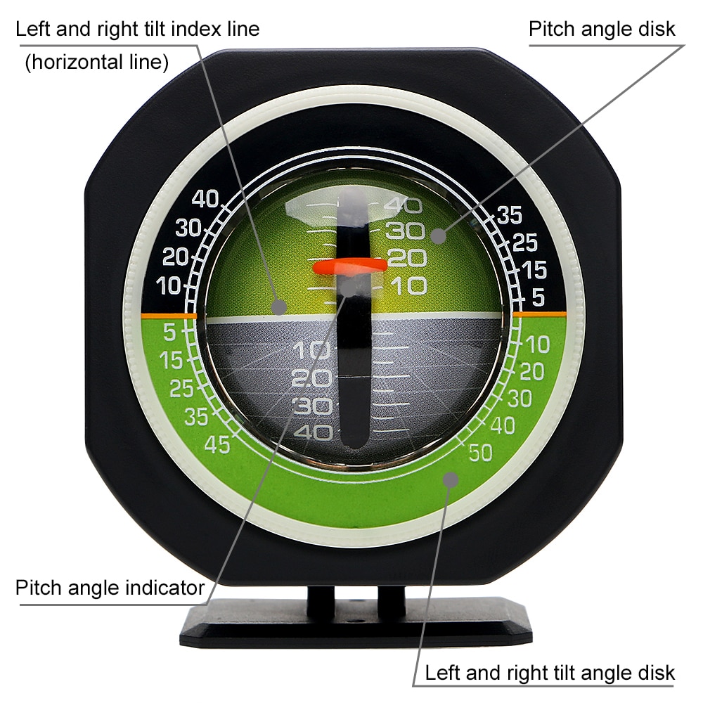LEEPEE hoch-präzision Auto Neigungsmesser Gebaut-in LED Fahrzeug Declinometer Gradienten Auto aufhängen Meter Ebene Auto Kompass