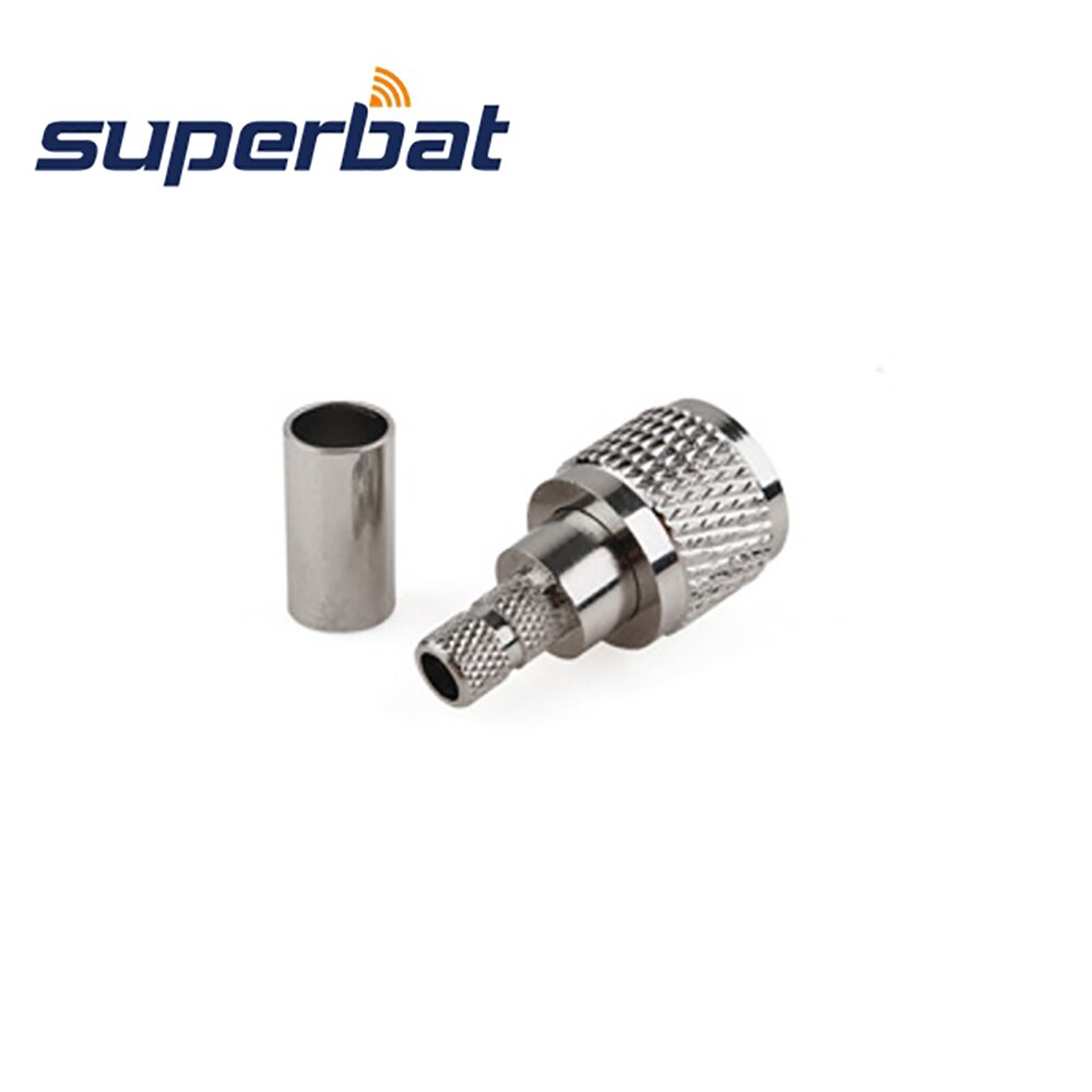 Superbat 10 Uds mini-uhf conector de crimpado macho para Cable RG58, RG400, RG142, LMR195/KSR195