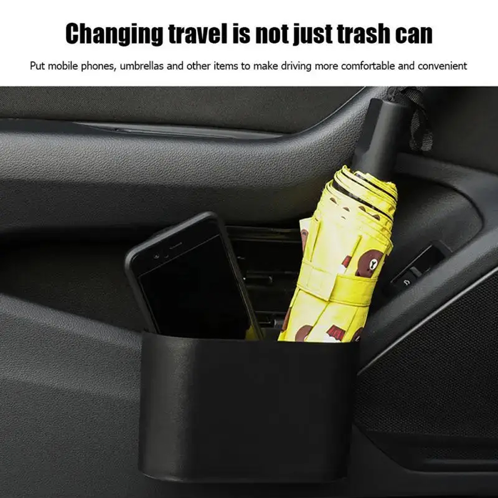 Auto Mülleimer Auto Tür Hängen Multifunktionale Mülleimer Große Kapazität Lagerung Kasten Regenschirm Korb Auto Innen Zubehör