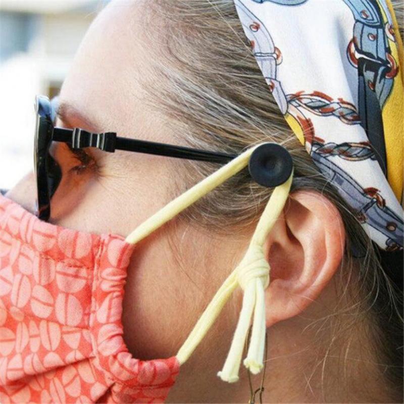 1pair Adjustable Silicone Rubber Ring Connector Face Convenient Silicon Ear Saver Mask Strap Extender Hooks Glasses Chain