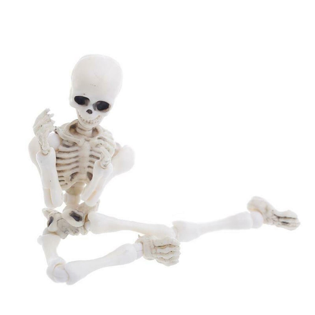 Halloween Movable Skeleton Human Model Skull Full Body Mini Figure Toy Anatomy Model Simulation Haunted House Decoration #40