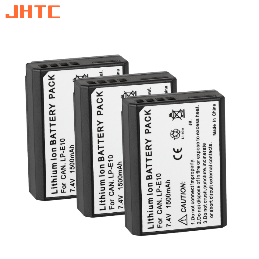 Cargador de batería JHTC LP E10 para cámara Digital Canon LP E10 batería para EOS Rebel T3 T5 T6 T7 Kiss X50 X70 EOS 1100D 1200D 1300D