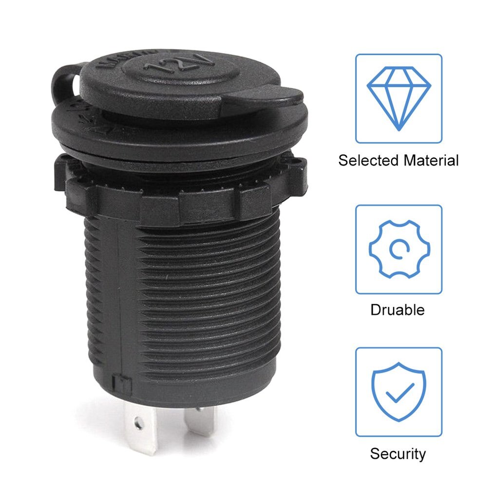 Waterdichte auto motorfiets motorfiets sigarettenaansteker stroomvoorziening stopcontact stekker stroomadapter geschikt voor 12-24v