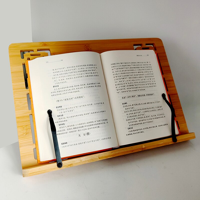 desktop wooden reading shelf