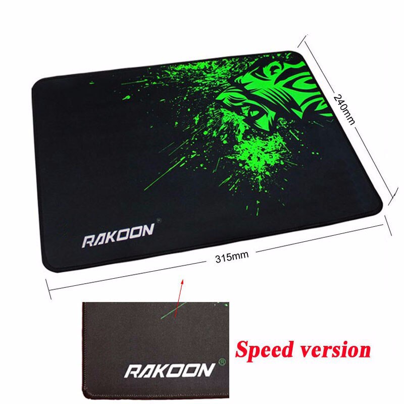 Reejoyan Rakoon Gaming Mouse Pad Locking Edge Anti-slip Waterproof Mousepad Natural Rubber Desk Mouse Mat Gamer for GO Dota CS: Rakoon Speed