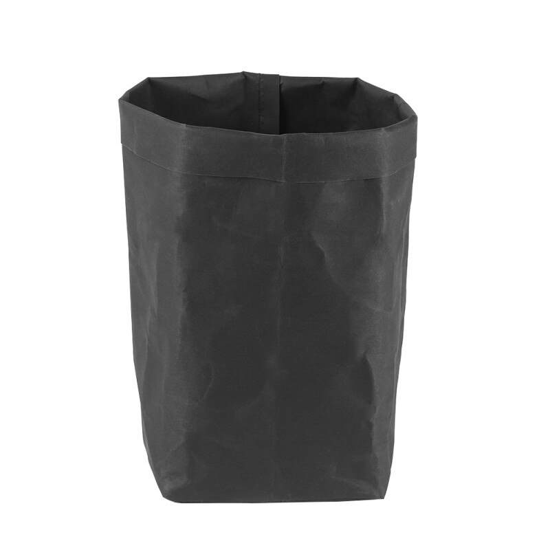 Washable Kraft Paper Bag Multifunction Shimmering Reuse Storage Bag Pots For Plant Flowers Home Decor: 15x15x28cm